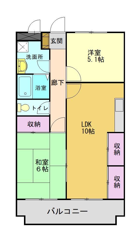 兵庫県高砂市中島3丁目のマンションの間取
